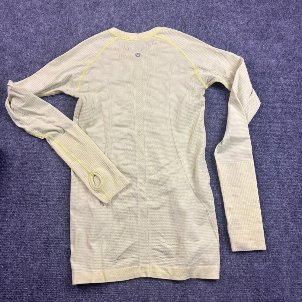 LULULEMON Women’s Yellow Long Sleeve Swiftly Shirt Athletic Shirt size: 4 - Picture 2 of 10